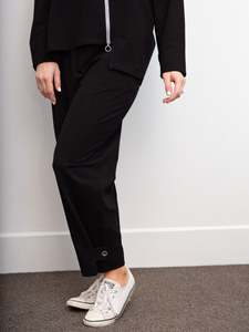 7 8 Pants: White on Black - Cropped Pant