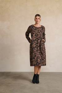 Midi: Holmes and Fallon - Abstract Floral Print Dress