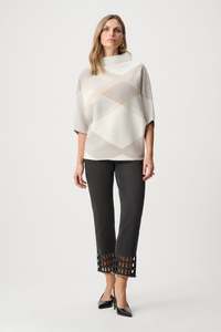 Joseph Ribkoff - Funnel Neck Abstract Knit
