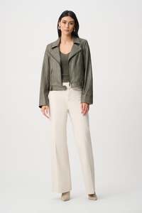Joseph Ribkoff - Soft Stretch Suedette Moto Jacket