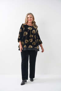 Two Pieces: Swish - Golden Lotus Top