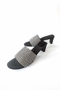 Lavish - LVEMUHLS Black Evening Mule Heels