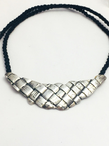 Products: Harakeke Weave Crescent Necklace