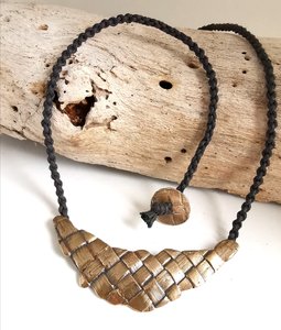 Bronze Harakeke Weave Crescent