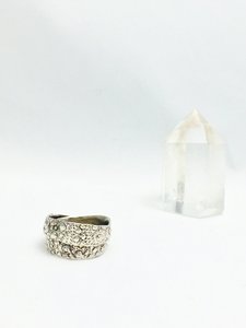Sterling Silver Kina Ring – Textured Coastal Shell Ring - Maggie Adams Jewelle&hellip;