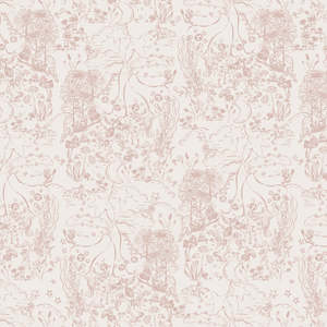 Wallpapers: Bunny Fairies in Rose 130cm wide x 300cm height