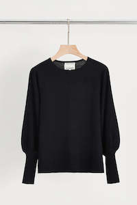 Knitwear: Aleger Cashmere - N.33 Cashmere Blend Bell Sleeve Crew
