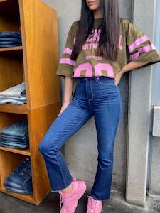 Paige: Paige - Claudine High Rise Ankle Flare Jean