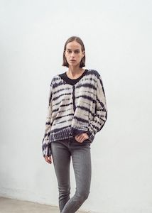 Aleger Cashmere - Cashmere Blend Slouch Pullover V Neck Shell Lead