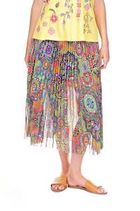 Johnny Was - Raven Asymmetrical Pleat Skirt