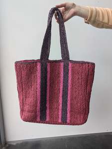 Accessories: Yerse - Raffia Tote Bag