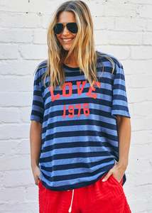 All: Hammill & Co - Love 1976 Tee Navy Stripe