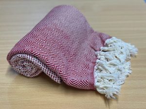 Products: Turkish Towels: Red Chilli