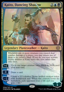 Prerelease Promos: Kaito, Dancing Shadow [Phyrexia: All Will Be One Prerelease Promos]