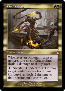 Retro Boarded Cards: Cindervines (Retro Frame) [Ravnica Remastered]