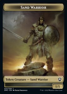 Tokens: Sand Warrior Token [Dominaria United Commander Tokens]