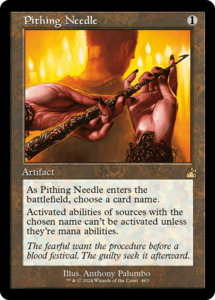 Retro Boarded Cards: Pithing Needle (Retro Frame) [Ravnica Remastered]