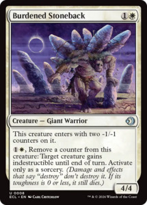 Uncommons: Burdened Stoneback [Lorwyn Eclipsed]