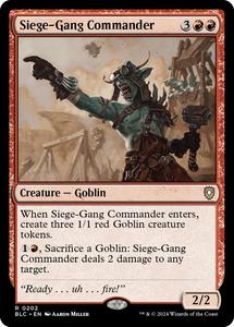 Latest Arrivals: Siege-Gang Commander [Bloomburrow Commander]