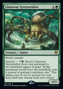 Promo Pack Cards: Llanowar Greenwidow (Promo Pack) [Dominaria United Promos]