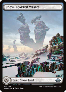 Fancy Basic Land: Snow-Covered Wastes (0309) [Modern Horizons 3]