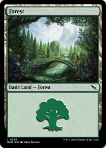 Fancy Basic Land: Forest (0285) [Murders at Karlov Manor]