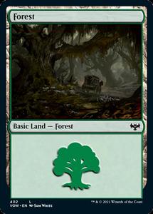 Fancy Basic Land: Forest (402) [Innistrad: Crimson Vow]