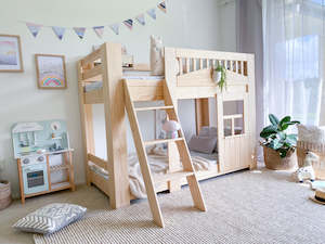 Pine Furniture: Tree House LOW bunk bed PINE