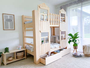 Bunk Beds Pine 2: Townhouse bunk bed PINE