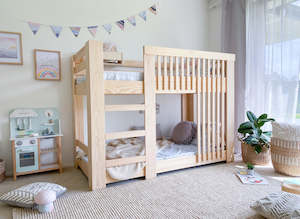 Low Bunk Beds Pine: Scandinavia LOW bunk bed PINE