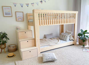 Scandi LOW bunk bed PINE