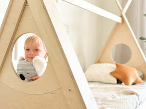 Single Beds Ply: Teepee Canopy floor bed
