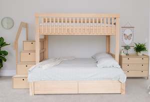 Pine Furniture: Family Scandi Bunk Bed PINE