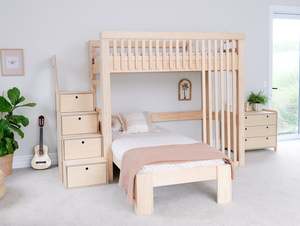 Pine Furniture: Scandinavia L-shaped Bunk Bed PINE