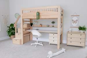 Pine Furniture: Cozy Loft Bed PINE
