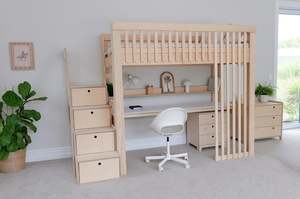 Pine Furniture: Scandinavia Loft Bed PINE