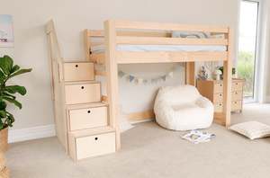 Pine Furniture: Classic LOW Loft Bed PINE
