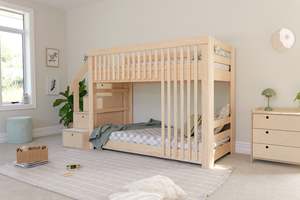 Pine Furniture: Scandinavia LOW Bunk Bed PINE