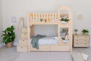Bunk Beds Pine 2: Country House Bunk Bed PINE