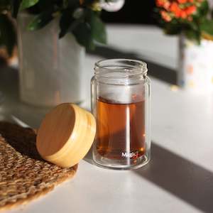 Double wall Glass Travel Mug