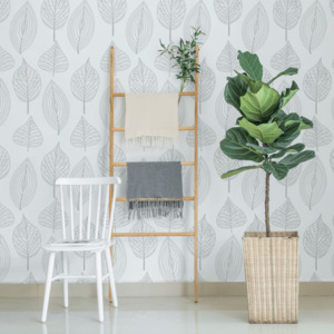 Floral and Tree Patterns: Fall Grey