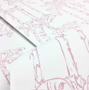 Contemporary Patterns: Banana Leaf Jungle Pink