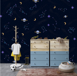 Floral and Tree Patterns: Constellation Black