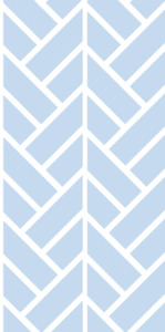 Mountain Peaks White on Blue