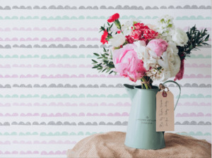 Contemporary Patterns: Half Moons Multi Pink