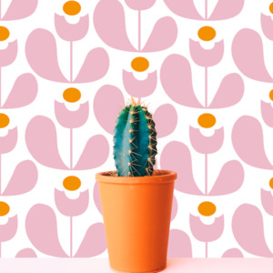 Floral and Tree Patterns: Flower Stack Pink