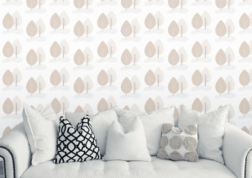 Floral and Tree Patterns: Zig Zag Forest Neutral
