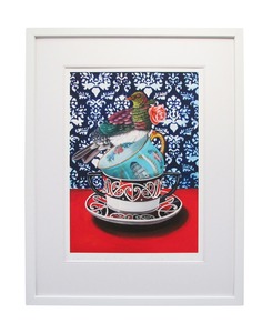 “Keep Your Pants On” Framed Giclee by Angie Dennis
