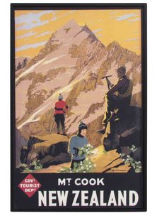 New Zealand Vintage Travel Poster “Mt Cook”
