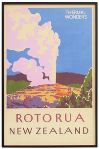 New Zealand Vintage Travel Poster “Rotorua”